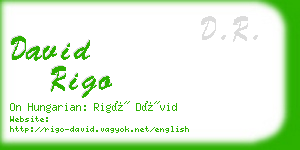 david rigo business card